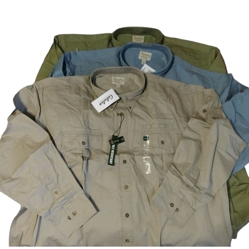 Cabela's Men's Shirt 4XL NEW Outdoor Rugged Long Sleeve NWT